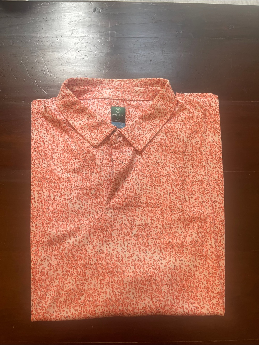 Pro Tour Men's Short-Sleeve GOLF Polo - Coral Pattern